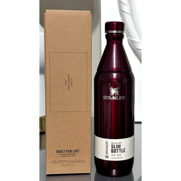 Stanley Other - Stanley All Day 20oz Slim Bottle, GARNET SHINE